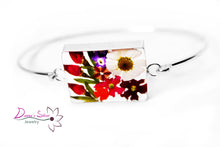 Cargar imagen en el visor de la galería, Brazalete Rectangular Adornado con Flores