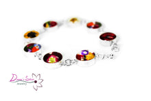 Load image into Gallery viewer, Pulsera redonda adornado con flores